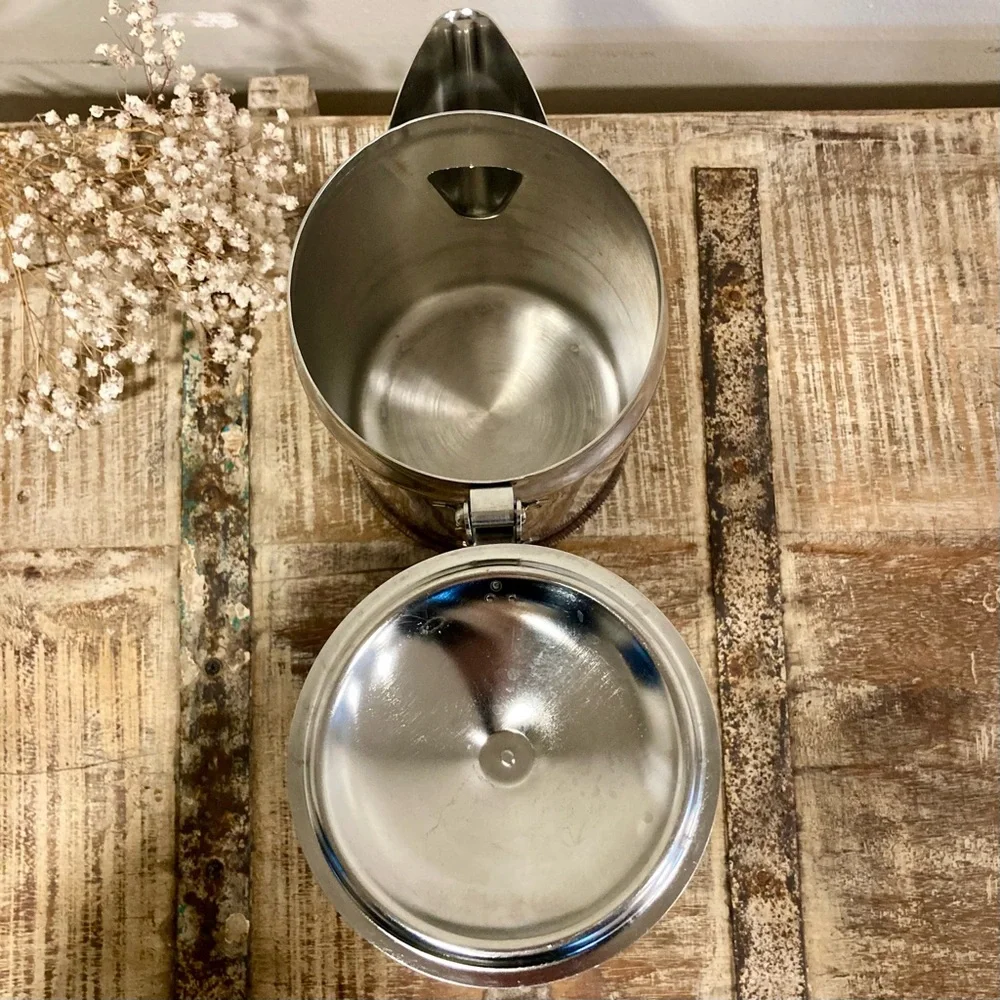 Vintage Delco Stainless Steel Coffee & Tea Pot or Pitcher Made in Japan MCM